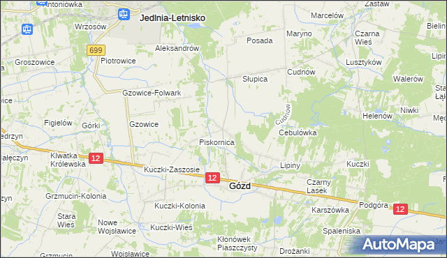 mapa Niemianowice, Niemianowice na mapie Targeo