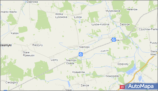 mapa Niemojki gmina Łosice, Niemojki gmina Łosice na mapie Targeo