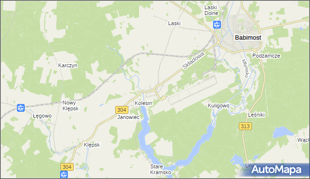 mapa Nowe Kramsko, Nowe Kramsko na mapie Targeo