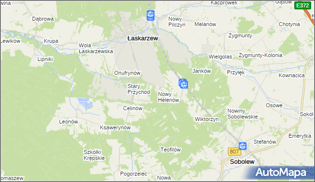 mapa Nowy Helenów, Nowy Helenów na mapie Targeo