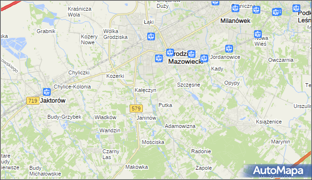 mapa Odrano-Wola, Odrano-Wola na mapie Targeo