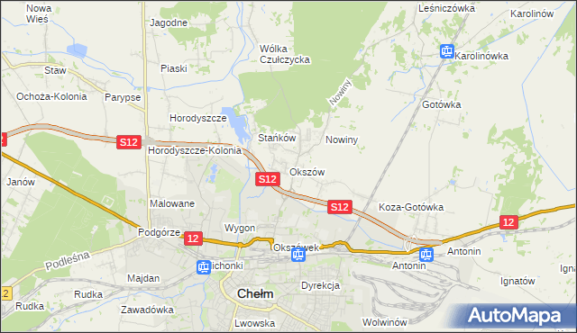 mapa Okszów, Okszów na mapie Targeo