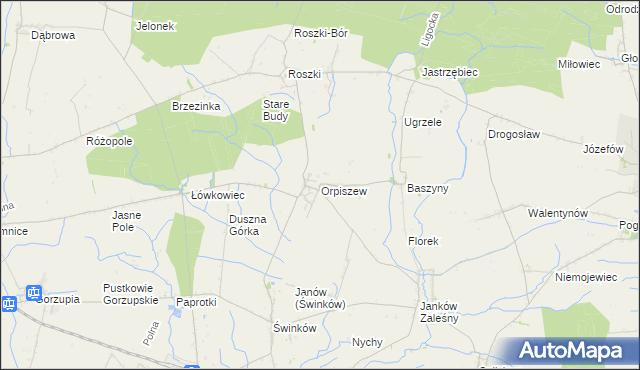 mapa Orpiszew, Orpiszew na mapie Targeo