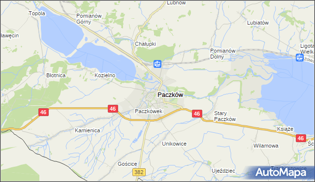mapa Paczków powiat nyski, Paczków powiat nyski na mapie Targeo