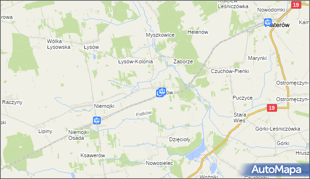 mapa Patków gmina Łosice, Patków gmina Łosice na mapie Targeo