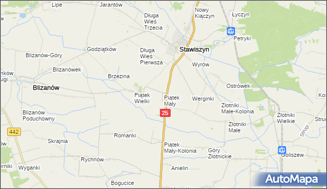 mapa Piątek Mały, Piątek Mały na mapie Targeo