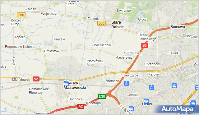 mapa Piotrkówek Duży, Piotrkówek Duży na mapie Targeo