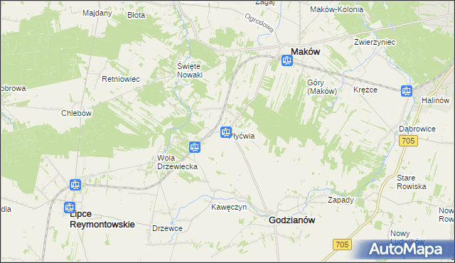 mapa Płyćwia, Płyćwia na mapie Targeo