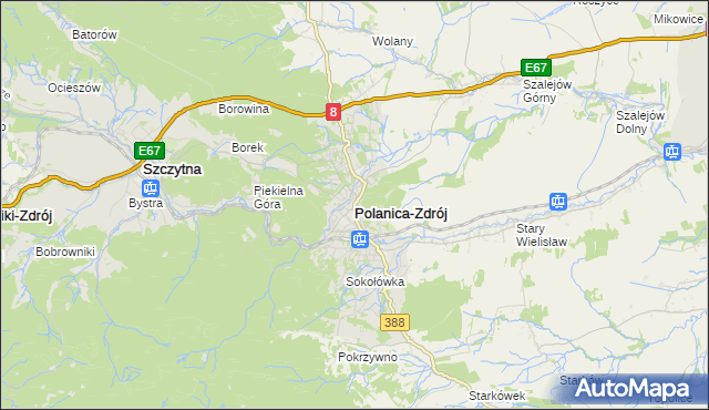 mapa Polanica-Zdrój, Polanica-Zdrój na mapie Targeo
