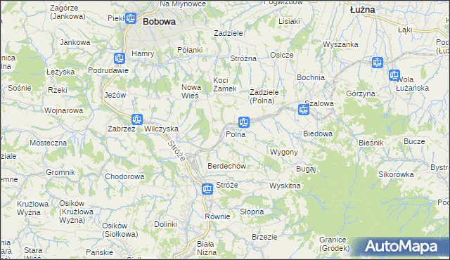 mapa Polna, Polna na mapie Targeo