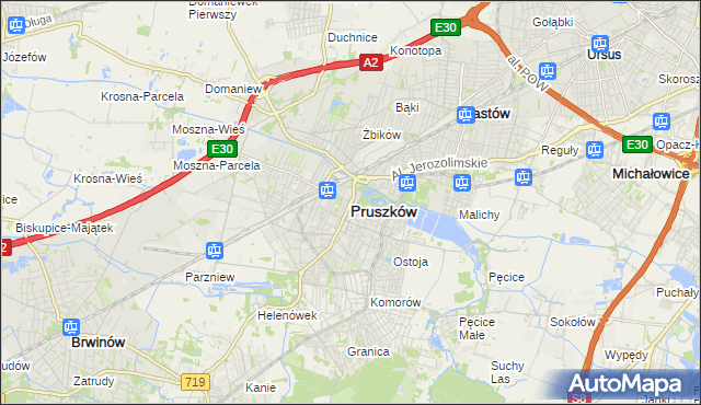 mapa Pruszków, Pruszków na mapie Targeo