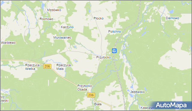 mapa Przytocko, Przytocko na mapie Targeo