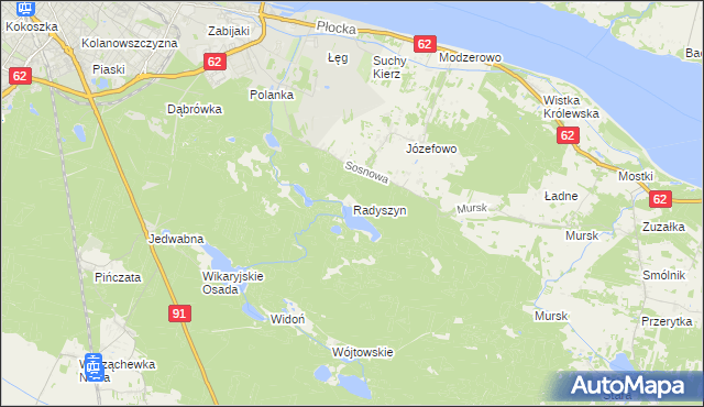 mapa Radyszyn, Radyszyn na mapie Targeo
