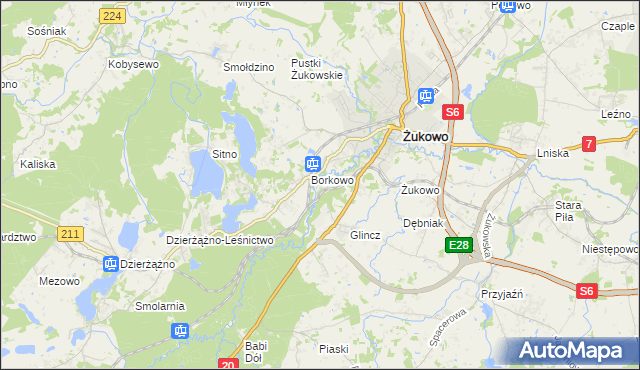 mapa Rutki gmina Żukowo, Rutki gmina Żukowo na mapie Targeo