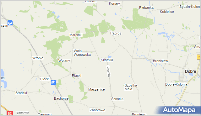 mapa Skotniki gmina Kruszwica, Skotniki gmina Kruszwica na mapie Targeo