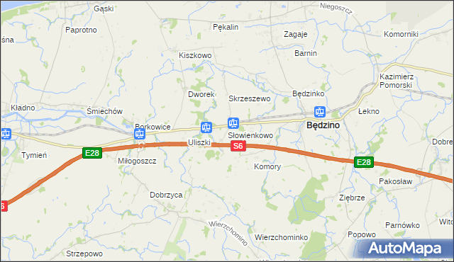 mapa Słowienkowo, Słowienkowo na mapie Targeo