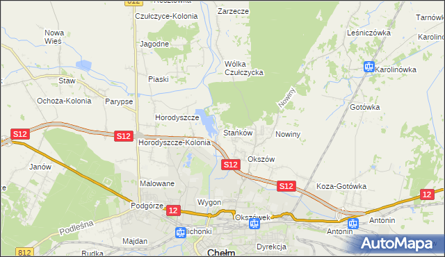 mapa Stańków, Stańków na mapie Targeo