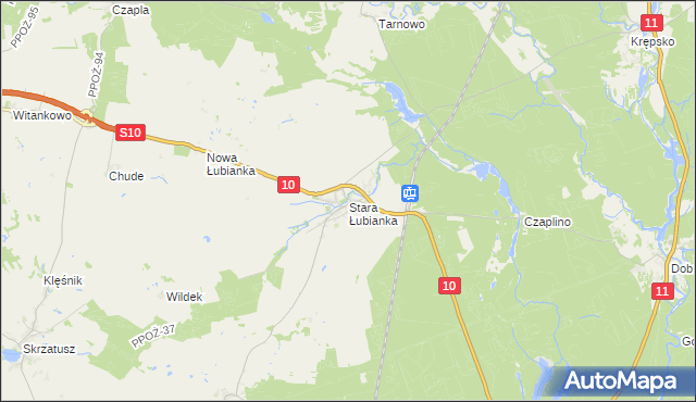 mapa Stara Łubianka, Stara Łubianka na mapie Targeo