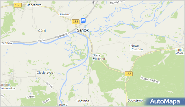 mapa Stare Polichno, Stare Polichno na mapie Targeo