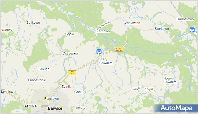 mapa Stary Chwalim, Stary Chwalim na mapie Targeo