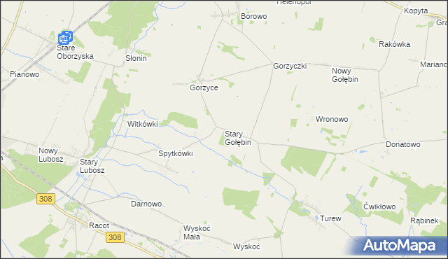 mapa Stary Gołębin, Stary Gołębin na mapie Targeo