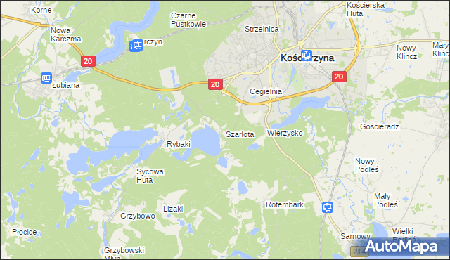 mapa Szarlota, Szarlota na mapie Targeo
