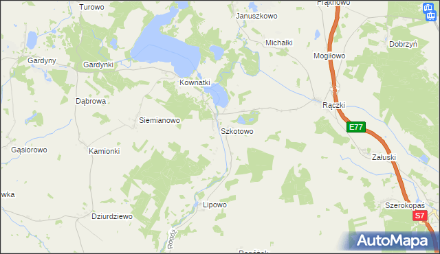 mapa Szkotowo, Szkotowo na mapie Targeo