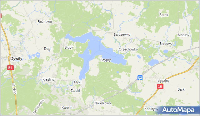 mapa Szypry, Szypry na mapie Targeo