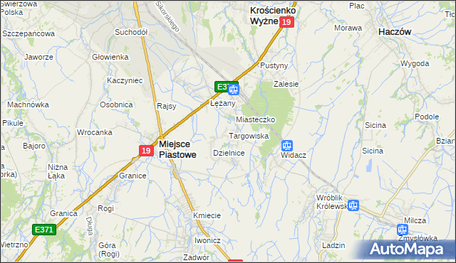 mapa Targowiska, Targowiska na mapie Targeo