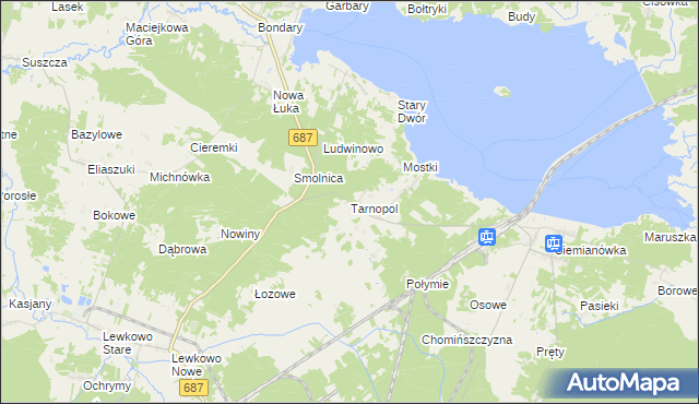 mapa Tarnopol, Tarnopol na mapie Targeo