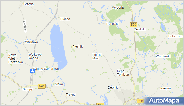 mapa Tolniki Małe, Tolniki Małe na mapie Targeo