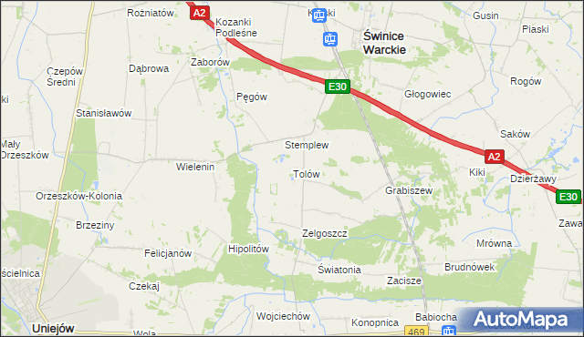 mapa Tolów, Tolów na mapie Targeo