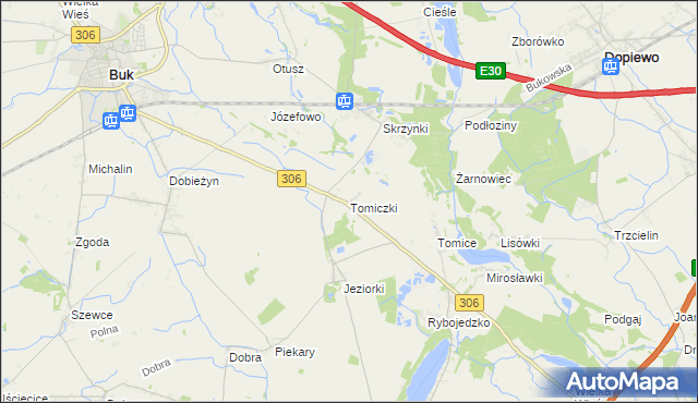 mapa Tomiczki, Tomiczki na mapie Targeo