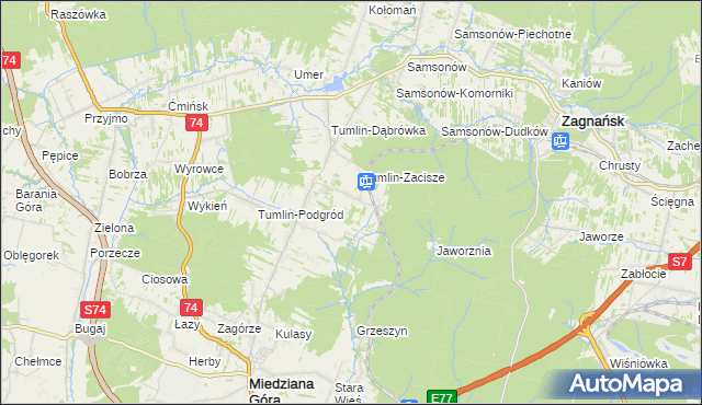mapa Tumlin-Węgle, Tumlin-Węgle na mapie Targeo