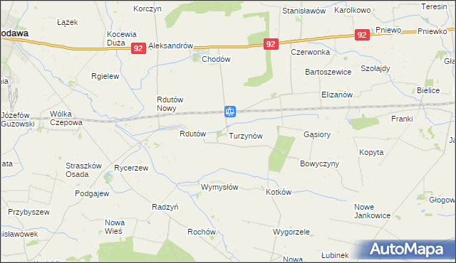 mapa Turzynów, Turzynów na mapie Targeo