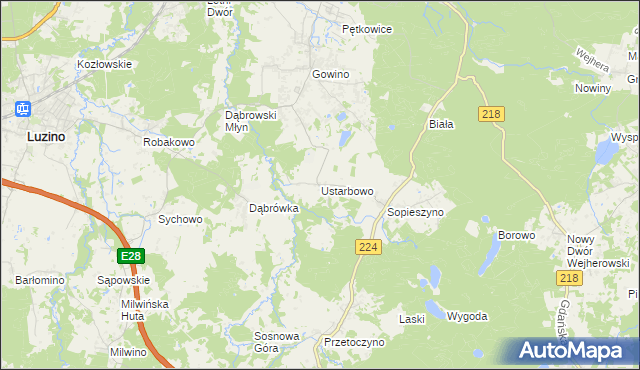 mapa Ustarbowo, Ustarbowo na mapie Targeo