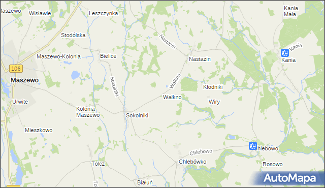 mapa Wałkno, Wałkno na mapie Targeo