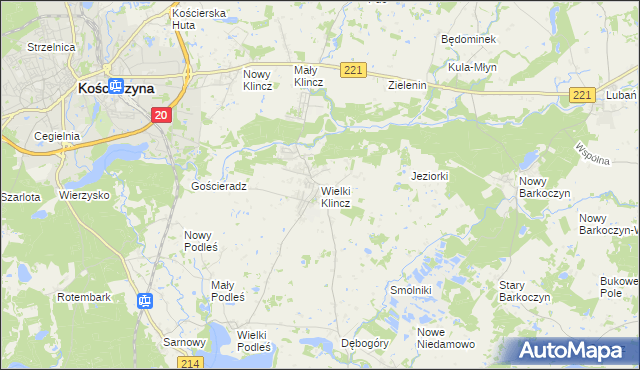 mapa Wielki Klincz, Wielki Klincz na mapie Targeo