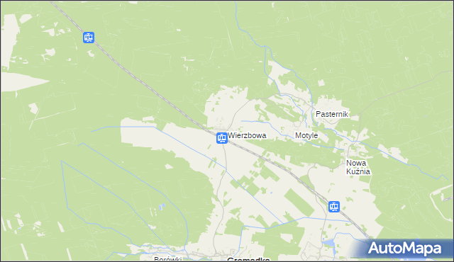 mapa Wierzbowa gmina Gromadka, Wierzbowa gmina Gromadka na mapie Targeo