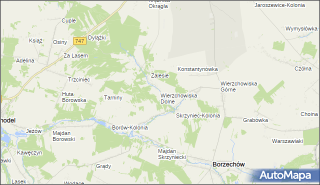 mapa Wierzchowiska Dolne, Wierzchowiska Dolne na mapie Targeo