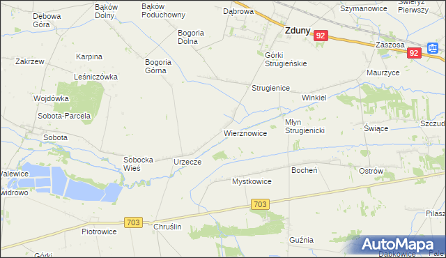 mapa Wierznowice, Wierznowice na mapie Targeo