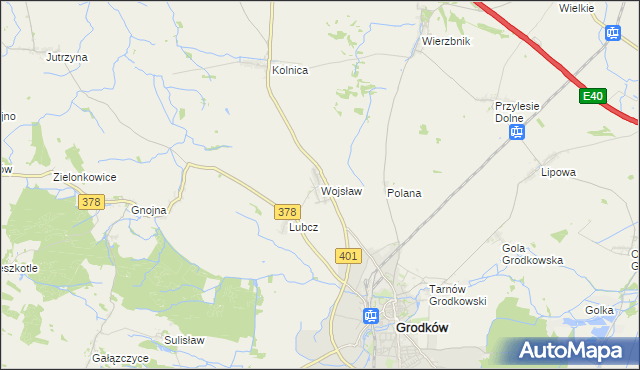 mapa Wojsław, Wojsław na mapie Targeo
