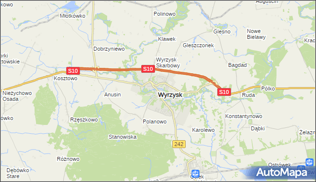 mapa Wyrzysk, Wyrzysk na mapie Targeo