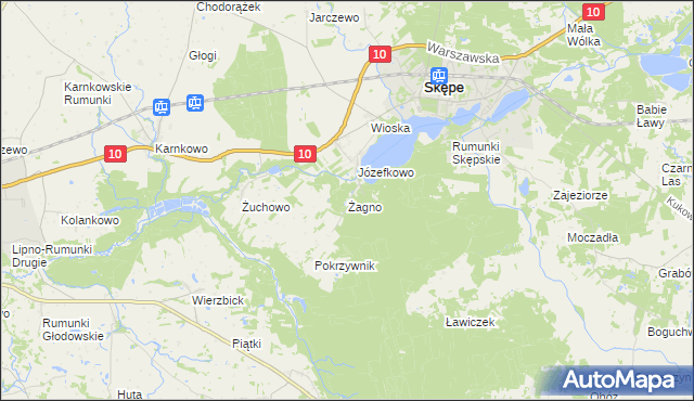 mapa Żagno, Żagno na mapie Targeo