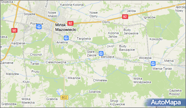 mapa Zakole-Wiktorowo, Zakole-Wiktorowo na mapie Targeo