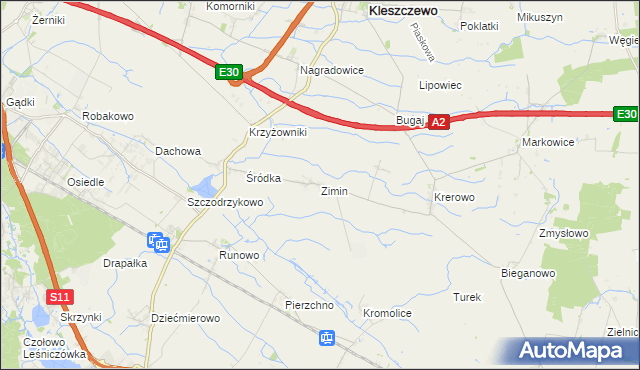 mapa Zimin, Zimin na mapie Targeo