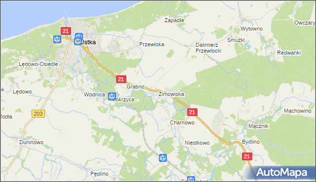 mapa Zimowiska, Zimowiska na mapie Targeo