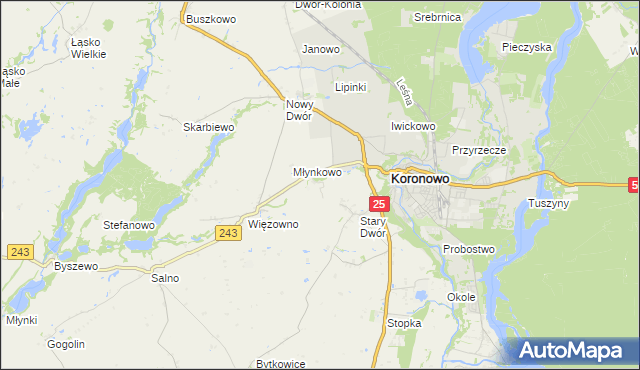 mapa Bieskowo, Bieskowo na mapie Targeo