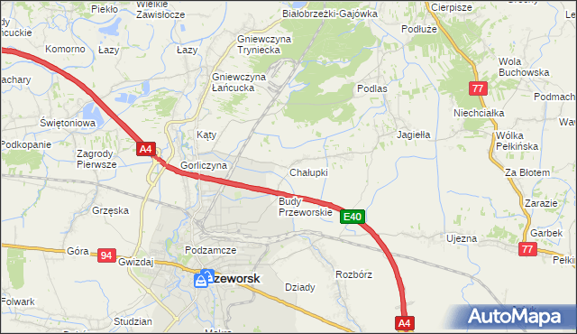 mapa Chałupki gmina Przeworsk, Chałupki gmina Przeworsk na mapie Targeo