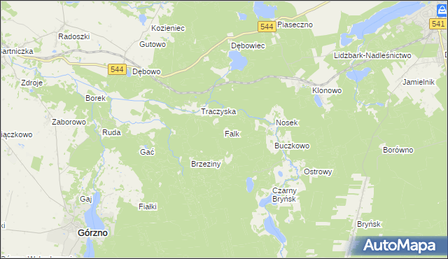 mapa Falk, Falk na mapie Targeo